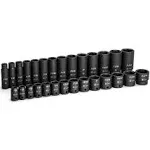 Capri Tools 28-Piece Standard (SAE) 1/2-in Drive 6-Point Impact Socket Set