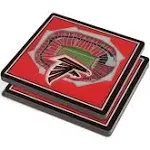 Atlanta Falcons 3D StadiumViews Coasters - Red