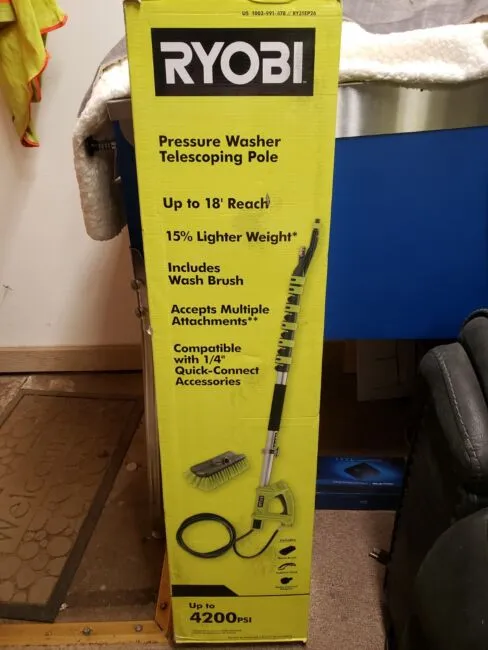 RYOBI 18 ft. Extension Pole with Brush for Pressure Washer RY31EP26