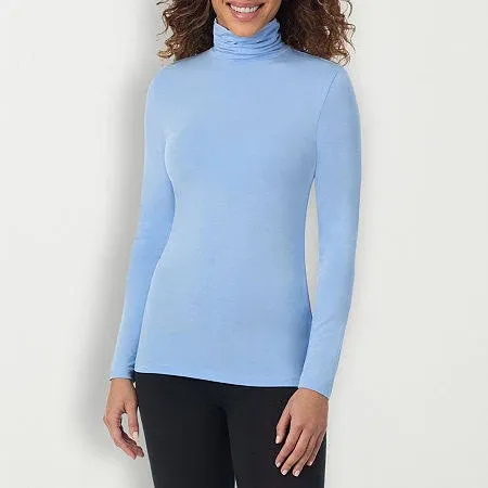 Cuddl Duds Women's Softwear with Stretch Long Sleeve Turtleneck Top