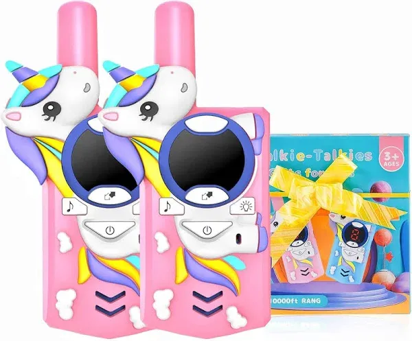 Insforfich Unicorn Walkie Talkies for Kids,Toys Gifts for 3 4 5 6 7 8 9 Year Old Boys Girls,3 Channels 2 Way Radio Toy