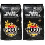 FOGO Premium Natural Hardwood Lump Charcoal - 17.6 Lbs - 2 Pack