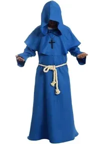 GOLDSTITCH Friar Medieval Hooded Monk Renaissance Priest Robe Costume Cosplay