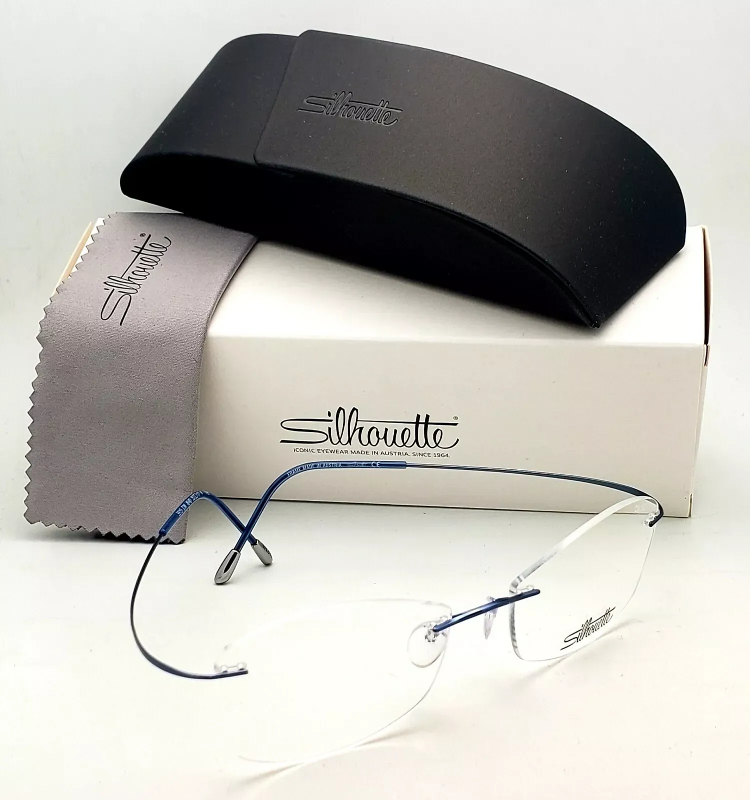 SILHOUETTE Rimless Eyeglasses TITAN MINIMAL ART MUST 5515 CW 4640 52 Blue Frames