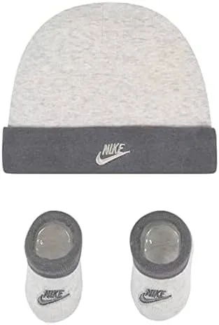 Nike Baby Boys' Hat and Booties 2-Piece Set (Light Gray)