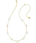 Leighton Pearl Strand Necklace In Gold White Pearl