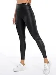 CRZ YOGA Butterluxe Womens 25 Inches Matte Faux Leather Leggings High Waisted