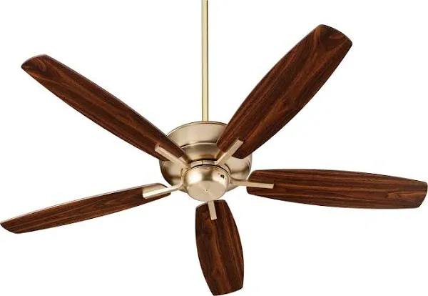 Quorum 7052-80 Transitional 52``Ceiling Fan from Breeze Collection in Brass - Antique Finish,