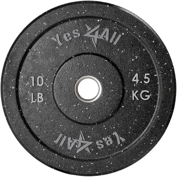 Yes4All 2" Bumper Plate, Olympic Rubber Weight Plate with Steel Hub for WeightLifting, Strength Training, Home Gym, Less Impact, Absorb Bounce & Shock (Single)