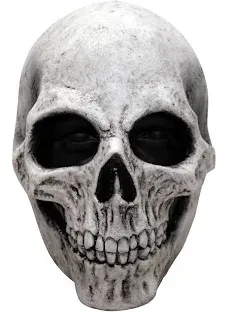 White Skull Latex Mask