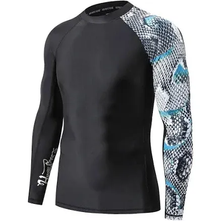 Huge Sports Men's Splice UV Sun Protection UPF 50+ Rash Guard