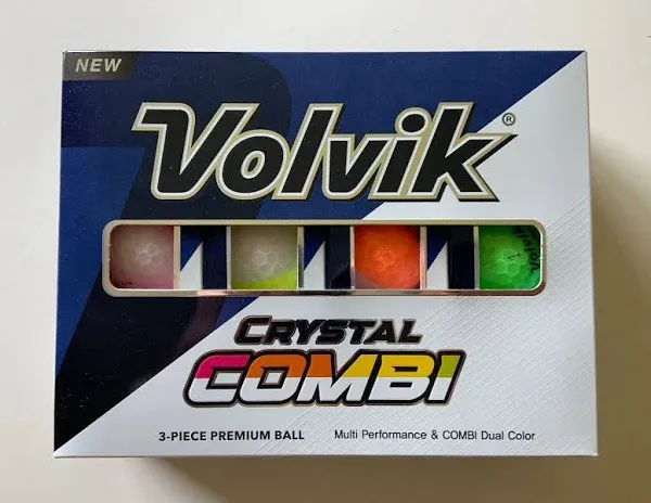 Volvik Crystal Combi Golf Balls (One Dozen)