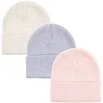 Hudson Baby Family Knit Cuffed Beanie 3pk, Lavender, Adult