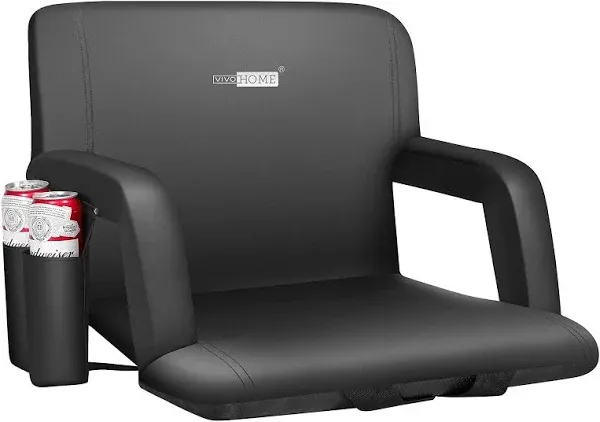 VIVOHOME Reclining Stadium Seat Chair with Backrest and Armrests