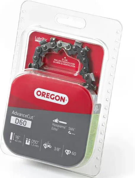 Oregon Low Kickback Chainsaw Chain, 3/8in. x 0.050in., Fits 16in. Bar, Model#