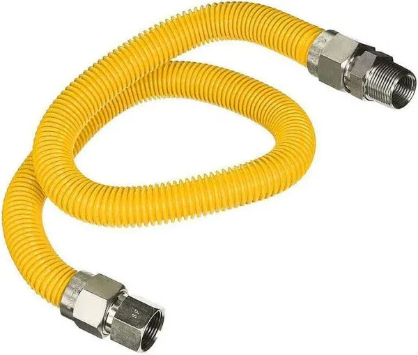 EasyFlex Stainless Steel Flexible Gas Connector w Fittings 3/4&#034; ID x 1&#034; OD x 24