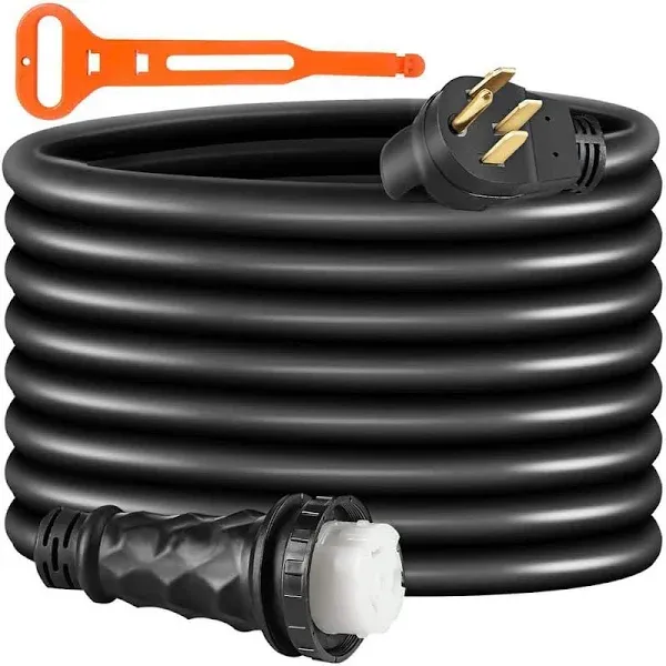 VEVOR 10Ft 50 Amp Generator Extension Cord STW 6/3 + 8/1 Generator Cord 125V