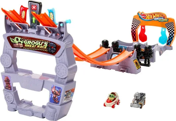 Hot Wheels RacerVerse Star Wars Grogu's Great Race Track Set