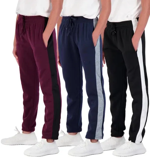 Real Essentials Boys' Tech Fleece Open Bottom Sweatpants