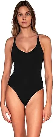 Sunsets Women's Standard Veronica V-Neck One Piece Swimsuit with Removable Cup