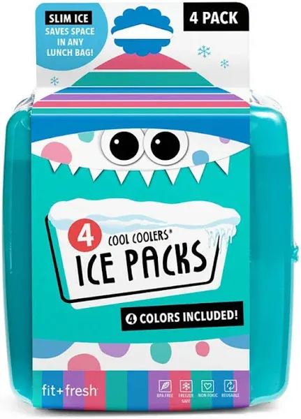 Fit & Fresh Cool Coolers Slim Reusable Ice Packs