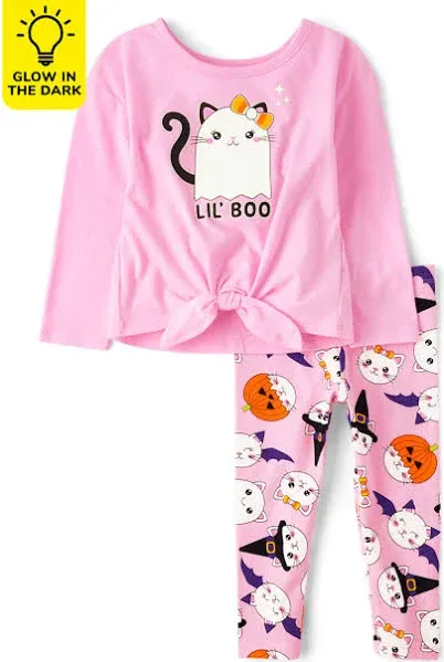 The Children's Place Baby Girls Long Sleeve Top and Pant 2-Piece Set