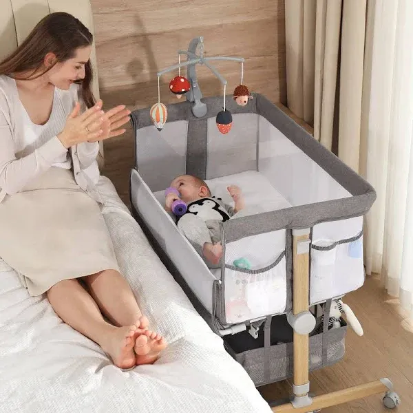 Besrey 3 in 1 Baby Bassinet Bedside Sleeper