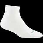 Darn Tough Women's Run 1/4 Ultra-Lightweight Cushion Sock - Medium - White