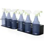 Koova 6 All-Purpose Spray Bottle Holder | Easy Install Wall Mount Hardware Included | Heavy-Duty Powder Coated Steel Storage Rack for Garage And Home | Craft Workspace Paint Bottle Organizer USA Made