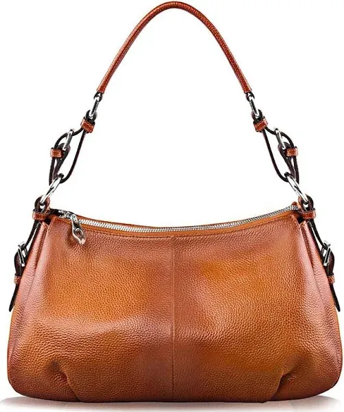 S-ZONE Womens Hobo Genuine Leather Shoulder Bag Top-handle Handbag Ladies Purses