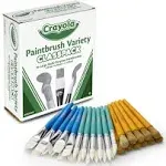 Large Variety Paint Brush Classpack, Natural Bristle-nylon, Flat-round, 36-set