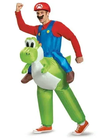 Mens Deluxe Super Mario Brothers Yoshi XL 42-46