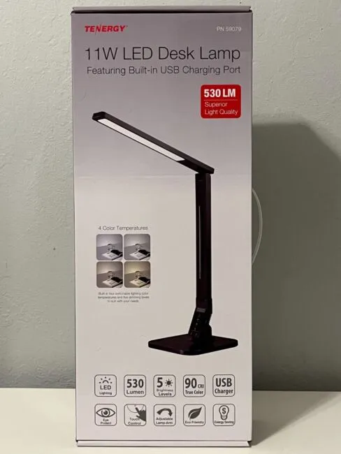 11W Dimmable&amp;LED Desk Lamp with USB Charging Port, Black