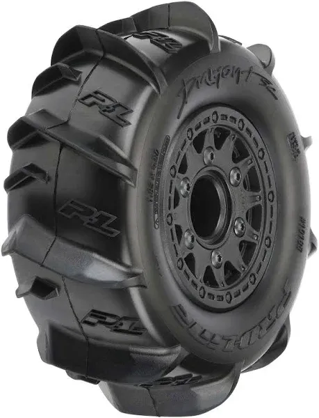 Pro-Line Dumont Paddle 2.2/3.0 Pre-Mounted Tires w/Raid Wheels (Black) (2) (Z3) 