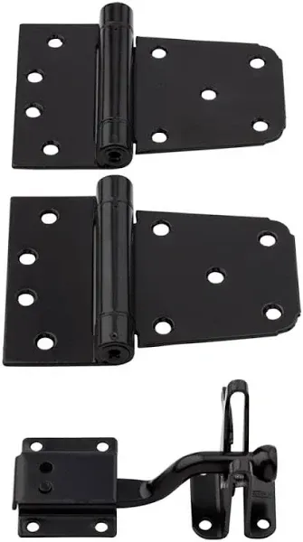 National Hardware - DPV879 Spring Gate Kit 2 Hinges and 1 Latch Strong Durable