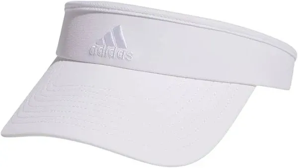 Adidas CLIMALITE Women's Visor Embroidered Logo White One Size Adjustable