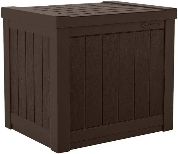 Suncast 22 Gallon Small Deck Box with Storage Seat