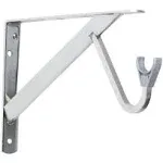 JOHN STERLING RP-0495-CH Shelf and Rod Bracket,Steel 5EAD9