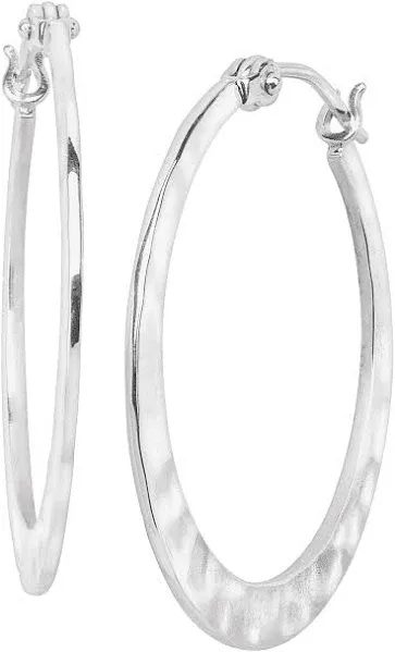 Full Circle 925 Sterling Silver Hoop Earrings