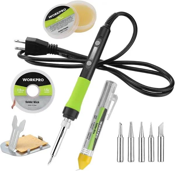 WORKPRO Soldering Iron Kit, 90W Soldering Gun with Digital Display and Iron