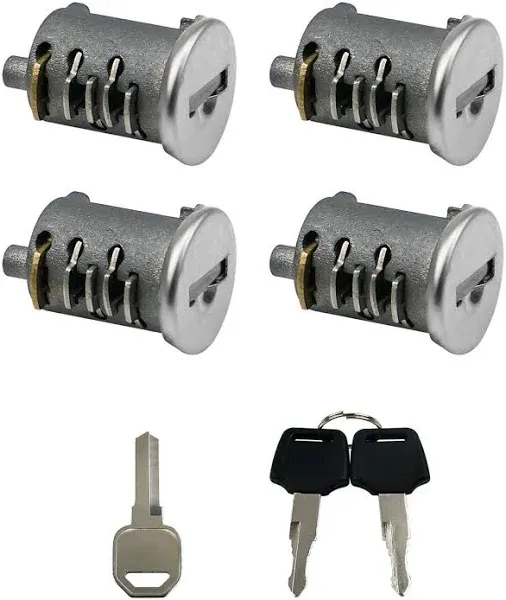 4 Pack Lock Cylinders Fit for Yakima Car Roof Rack System Components SKS Lock Cores, Includes 4 Cylinders Cores, 2 Opening Keys and 1 Control Key