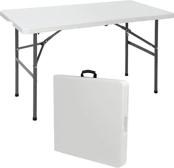 Best Choice Products Portable 4' Folding Utility Table, White