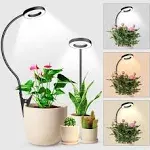 Clip On LED Grow Lights for Indoor Plants 6500K Full Spectrum, Two Installation Options 3 Colors with 3/6/12H Timer 5 Brightness - AliExpress 39