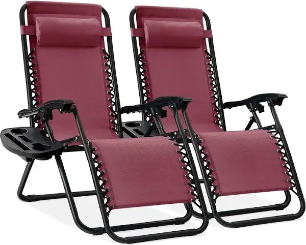 Best Choice Products Set of 2 Zero Gravity Lounge Chair Recliners