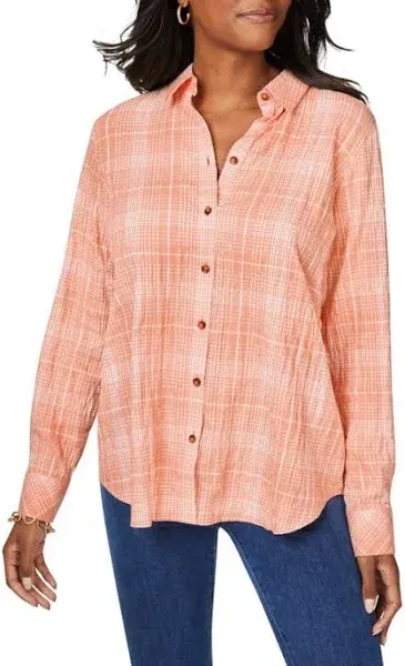 Foxcroft Rhea Plaid Easy Care Button-Up Shirt