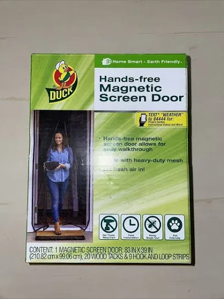 86 in. x 39 in. Hands-Free Magnetic Mesh Screen Door