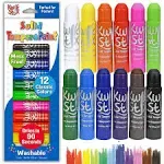 Kwik Stix Solid Tempera Paint - 12 Classic Colors