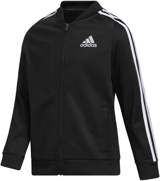 NWT Girls Adidas Replenish Tricot Bomber Jacket Sz LG 14 Black AP4472-GREAT GIFT