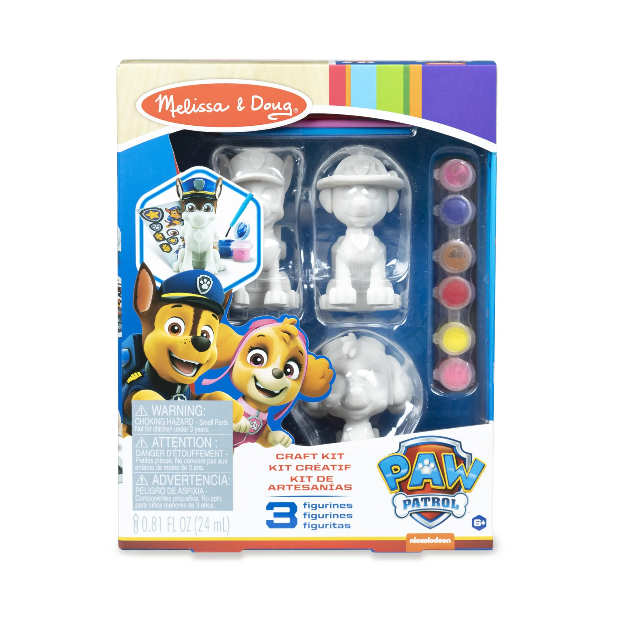 Melissa & Doug Paw Patrol Craft Kit Pup Figurines