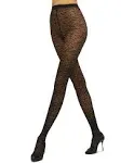 Wolford Floral Jacquard Tights - Black - S